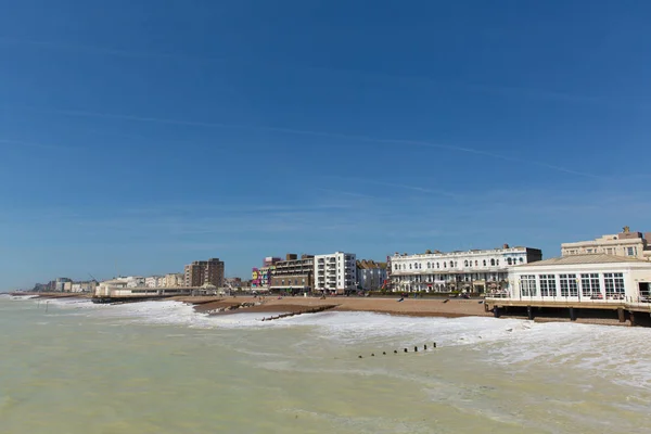 Worthing Seafront West Sussex Blue Sea Sky — Stock Photo, Image
