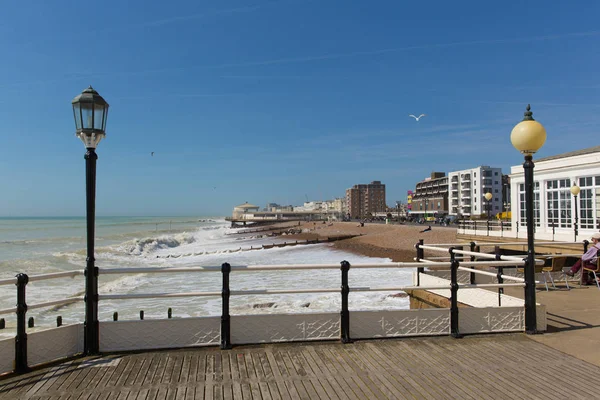 Worthing Paseo Marítimo Desde Muelle West Sussex — Foto de Stock