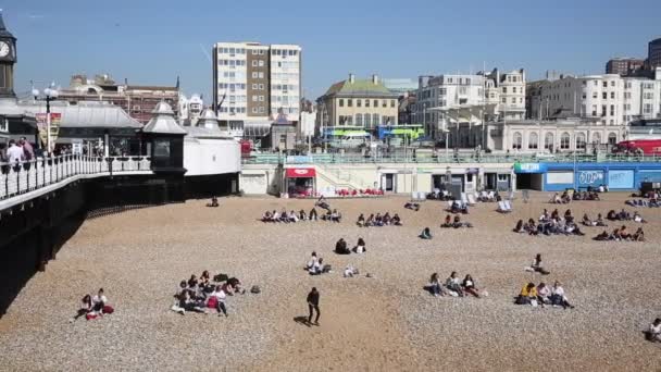 Brighton East Sussex England Storbritannien April 19Th 2018 Vackra Vårsolen — Stockvideo