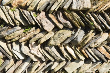 Kayrak duvar Cornwall İngiltere İngiltere geleneksel Cornish İnşaat