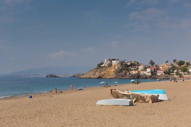 Murcia İspanya yakınlarındaki Bolnuevo plajı. 