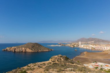 Mazarron Murcia İspanya bir sahil kasabası Akdeniz tarafından