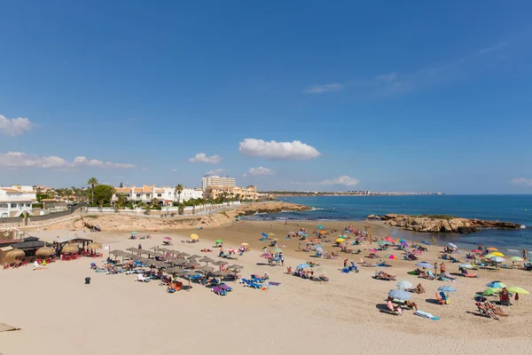 Bellissimo Sole Autunnale Caldo Hanno Attirato Turisti Visitatori Alla Spiaggia — Foto Stock