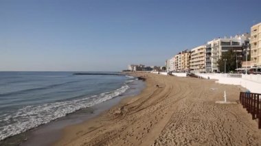 Los Locos kumsalda Torrevieja İspanya Costa Blanca sabah erken Alicante il