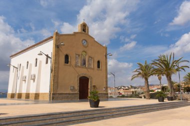 Puerto de Mazarron ve Cartagena arasında yer alan kıyı köyünde Carmen kilise Our Lady Bizim Lady La Isla Plana Murcia İspanya Hermitage