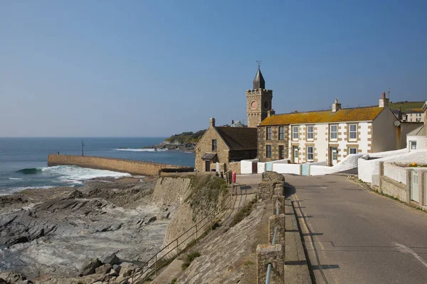 Porthleven Cornwall View Cliff Road Harbour Wall — Stock Photo, Image