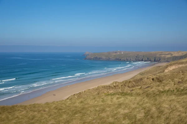 Perran Sands Coast North Cornwall Nära Perranporth England Storbritannien Sedd — Stockfoto