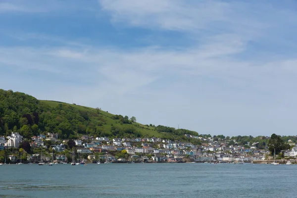 Dartmouth Port Devon Historyczne Miasto Marynarki Wojennej Rzece Dart Panoramiczny — Zdjęcie stockowe