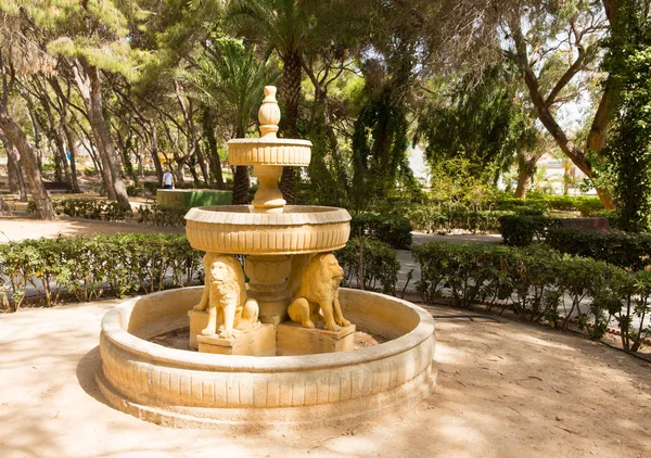 Vatten Feature Staty Trädgårdar Reina Sofia Park Guardamar Del Segura — Stockfoto