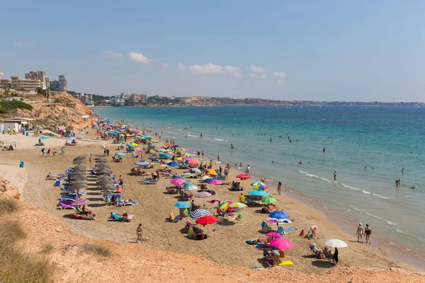 Playa Vistamar Strand Mil Palmeras Costa Blanca Spanien Mit Menschen — Stockfoto