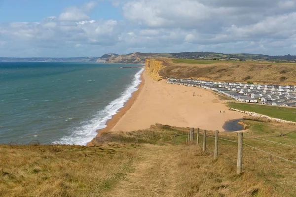 淡水湾Dorset Uk海滩西湾以东侏罗纪海岸 — 图库照片