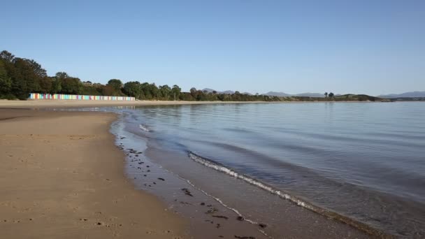 Stranden Llanbedrog Halvön Gwynedd Wales Mellan Pwllheli Och Abersoch — Stockvideo