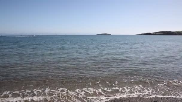 阿伯索 格维奈德威尔士半岛远眺大海 — 图库视频影像