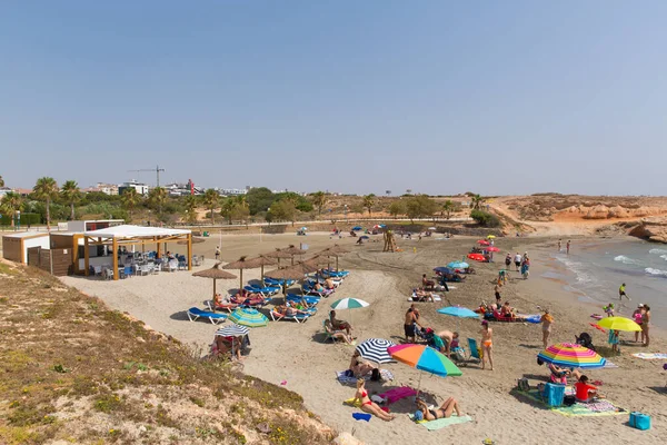 Beautiful Summer Weather Attracted Visitors Playa Cala Mosca Beach Punta — Stock Photo, Image