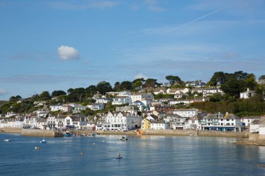 Beautiful calm weather attracted visitors to the harbour St Mawes, Cornwall on Thursday 10th September 2020 clipart