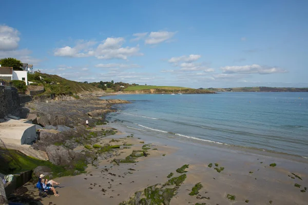 Portscatho Cornwall Beach Coast Beautiful Roseland Peninsula England — Stock Photo, Image