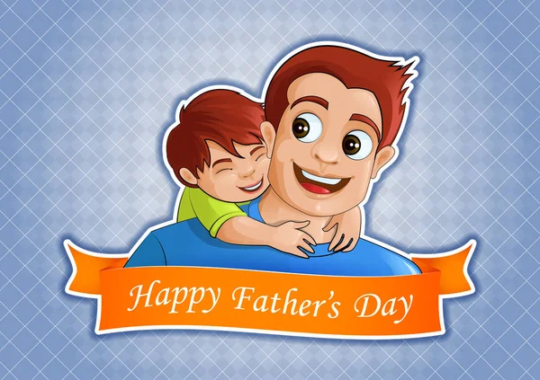 Happy Fathers Day salutations fond — Image vectorielle