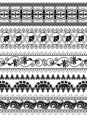 Vintage süslü çiçek kenarlık için bölücü