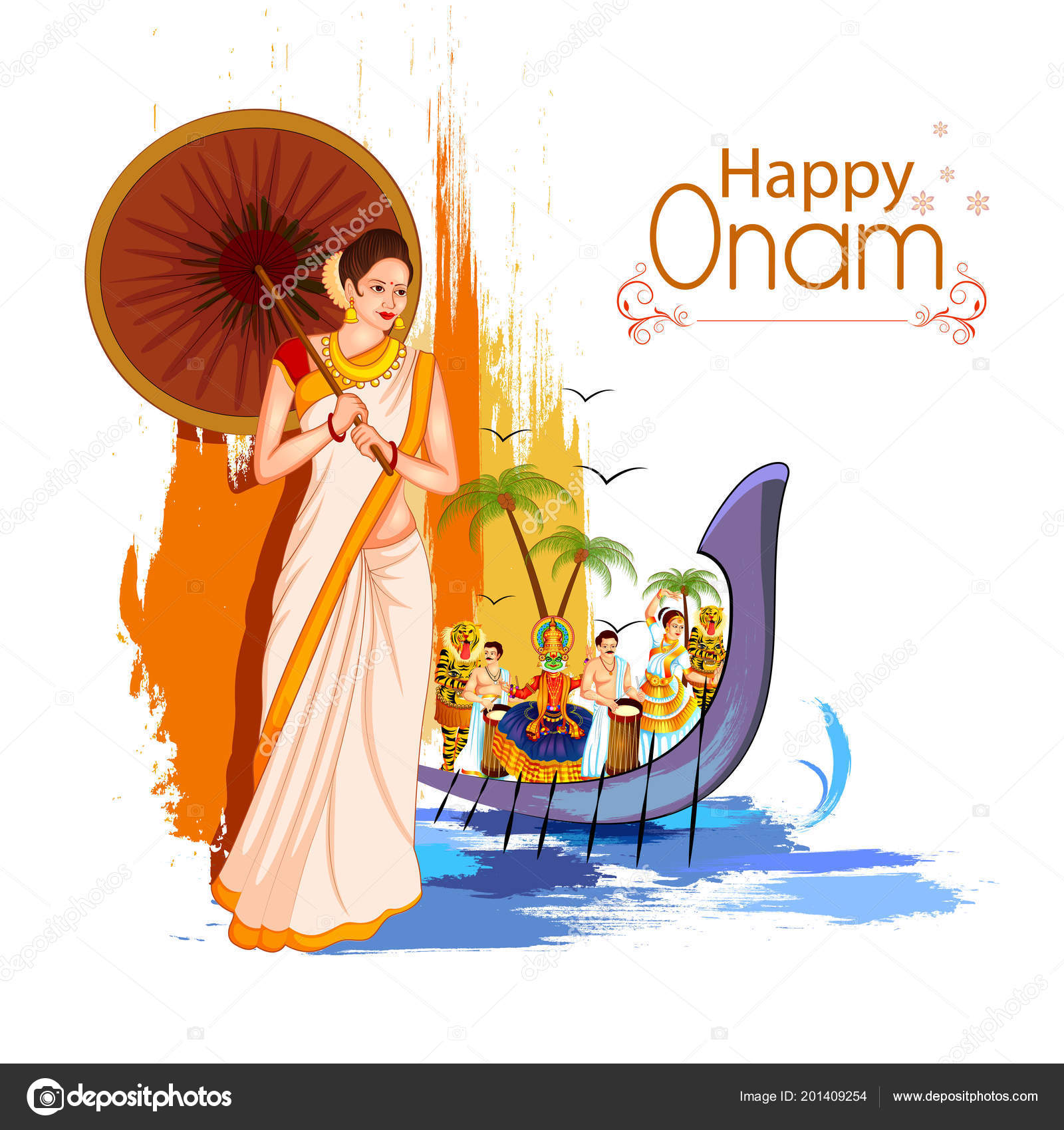 Happy Onam Festival Background Stock Vector Image by ©stockshoppe #201409254