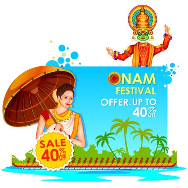 Mutlu Onam büyük alışveriş satış reklam arka plan