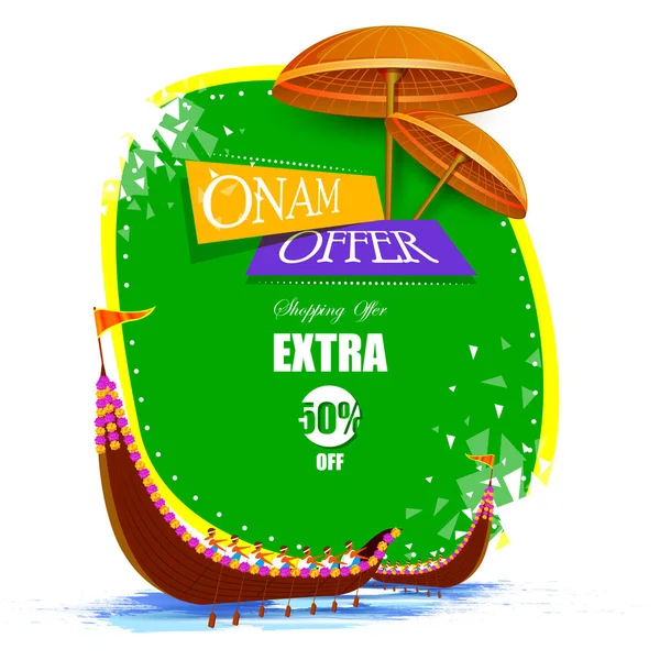 Mutlu Onam büyük alışveriş satış reklam arka plan Festivali Güney Hindistan Kerala için