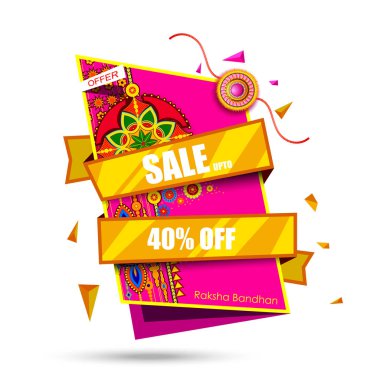 Hint Festivali Raksha Bandhan alışveriş satış promosyon teklifi için dekore edilmiş serdar