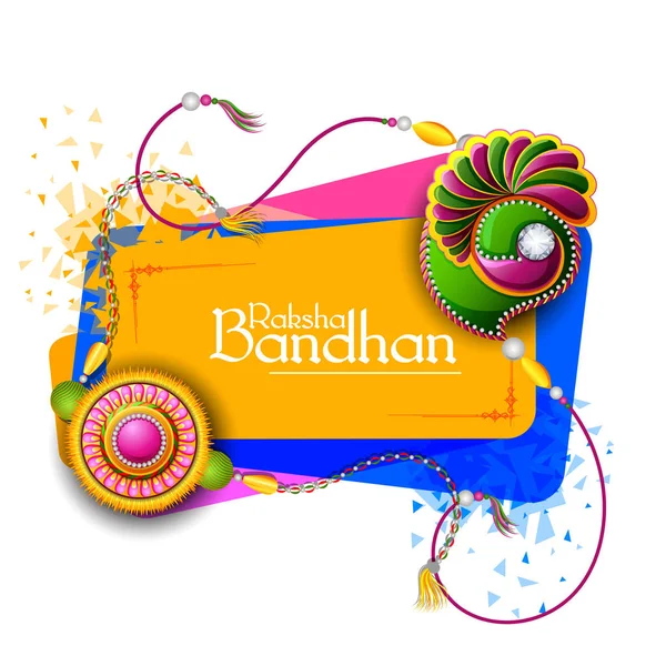 Dekorowane rakhi na indyjski festiwal Raksha Bandhan — Wektor stockowy