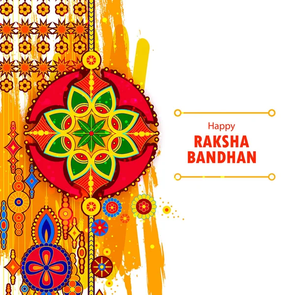 Dekorert rakhi for den indiske festivalen Raksha Bandhan – stockvektor