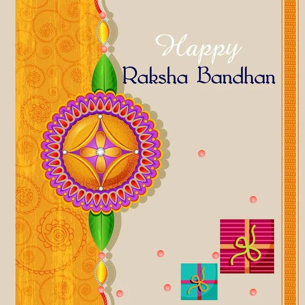Zdobené rakhi pro indický festival Raksha Bandhan — Stockový vektor