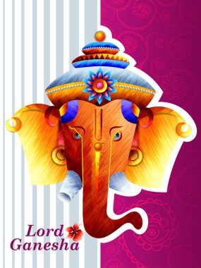  Lord Ganapati mutlu Ganesh Chaturthi festival arka planı için