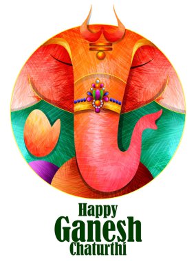  Lord Ganapati mutlu Ganesh Chaturthi festival arka planı için