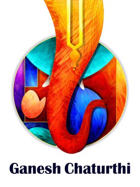  Lord Ganapati mutlu Ganesh Chaturthi festival arka planı için