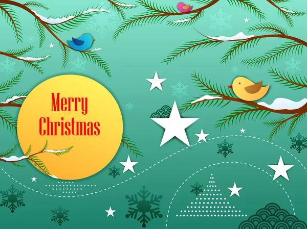 Merry Christmas and Happy New Year seasonal greetings background — Stock Vector