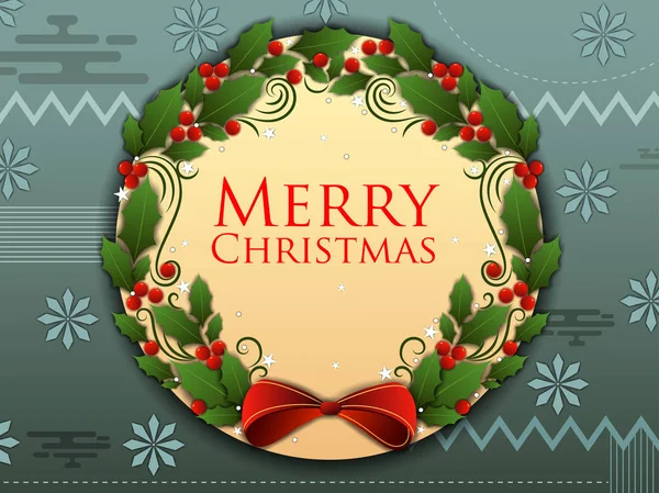 Merry Christmas and Happy New Year seasonal greetings background — Stock Vector
