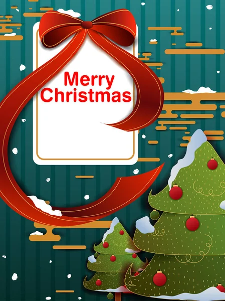 Veselé Vánoce a šťastný nový rok sezónní pozdrav pozadí — Stockový vektor