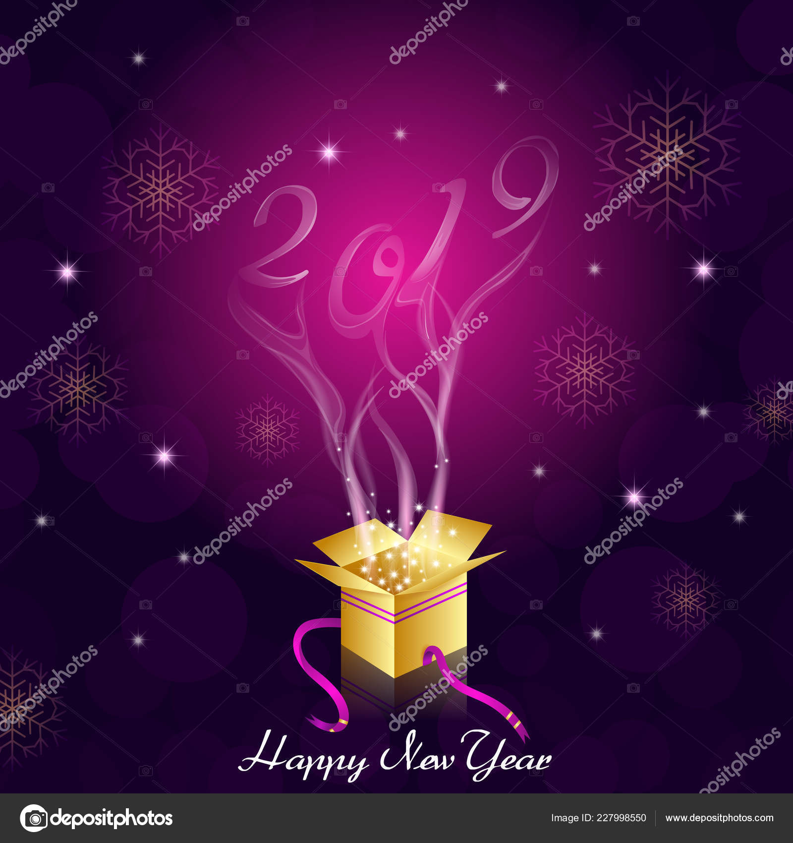 Seasons Greetings Background For Happy New Year 19 Vector Image By C Stockshoppe Vector Stock