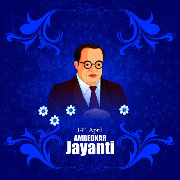 Indiska ledare Dr Bhimrao Ambedkar Jayanti bakgrund — Stock vektor
