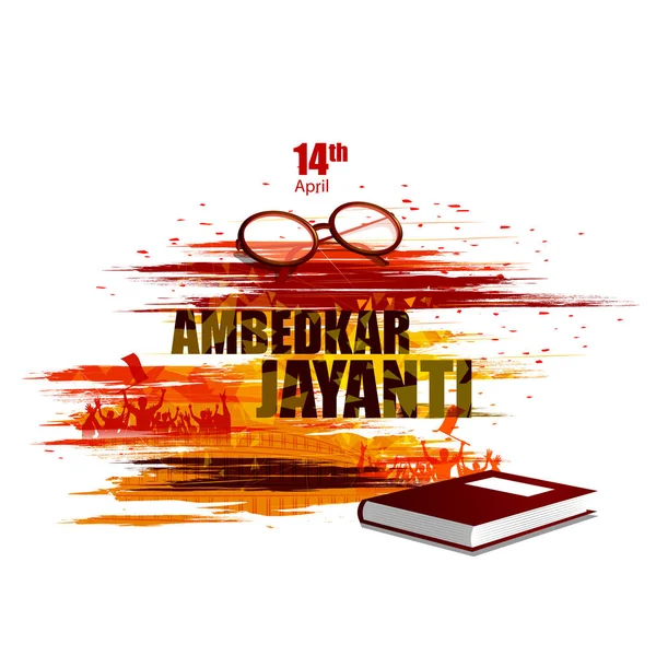 Líder indio Dr Bhimrao Ambedkar Jayanti antecedentes — Vector de stock
