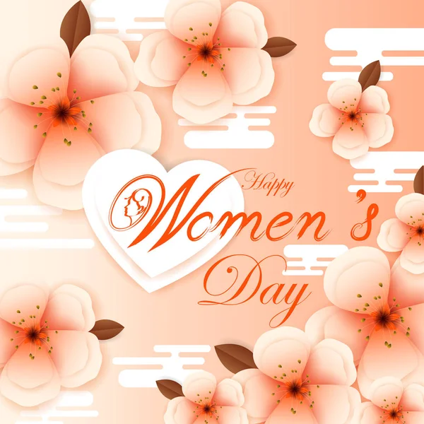 Happy International Womens Day salutations fond d'écran — Image vectorielle