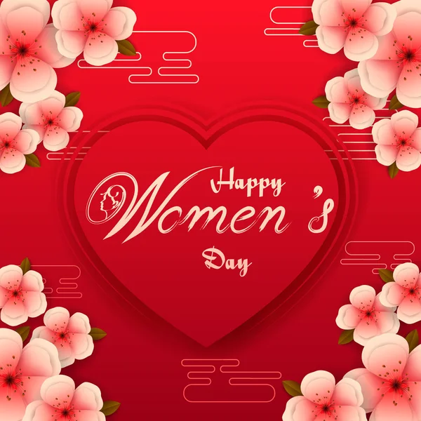 Vector Illustration Happy International Womens Day Greetings Wallpaper Background — Stock Vector