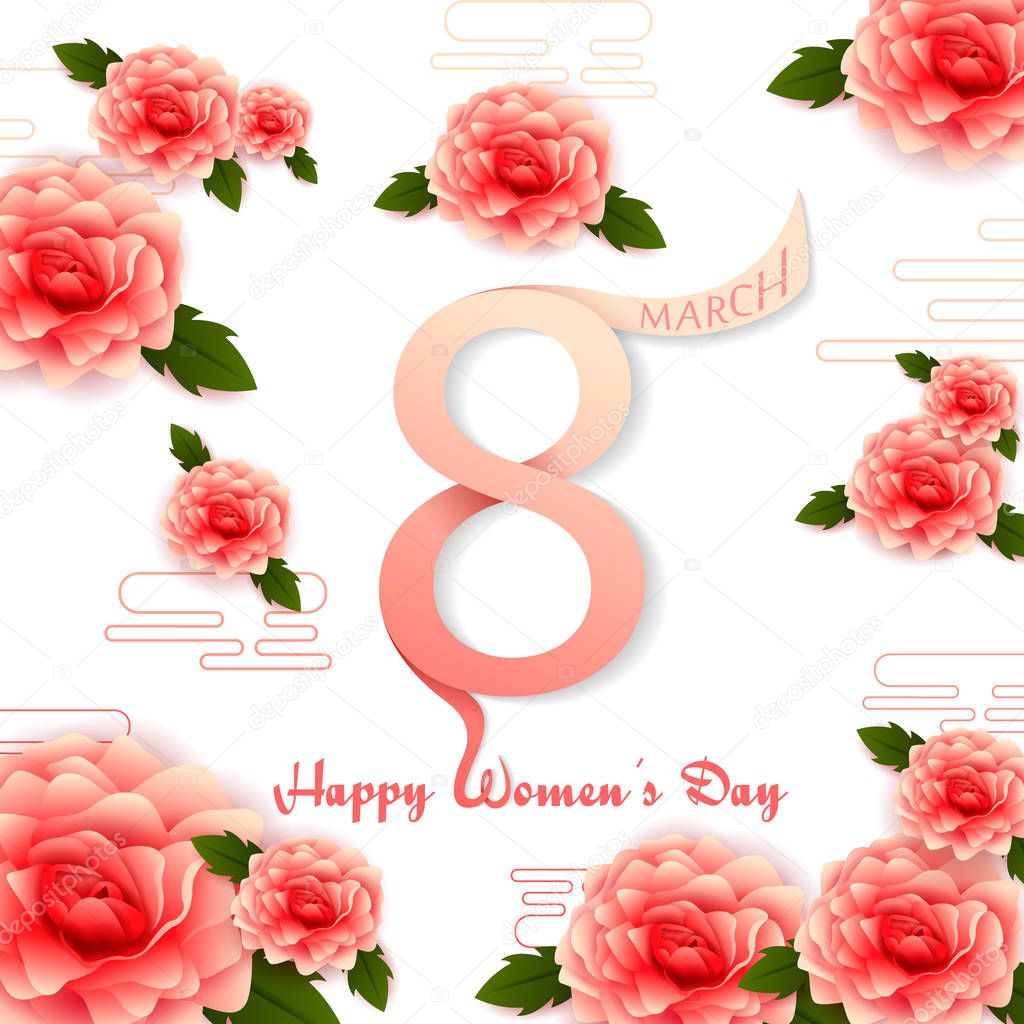 Happy International Womens Day greetings wallpaper background