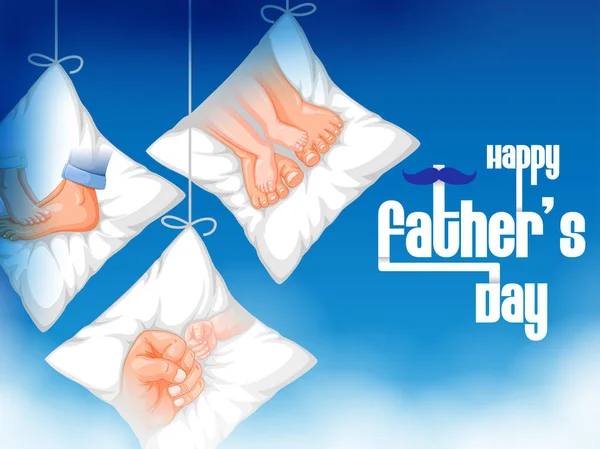 Ευτυχισμένοι Πατέρες Ημέρα γιορτινή φόντο χαιρετισμούς — Διανυσματικό Αρχείο