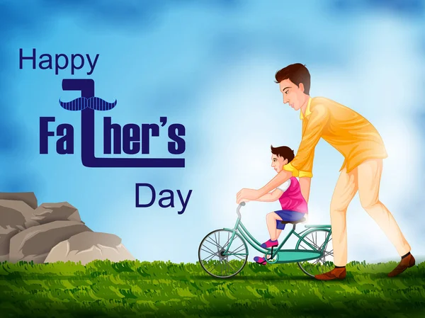Happy Fathers Day święto pozdrowienia tle — Wektor stockowy