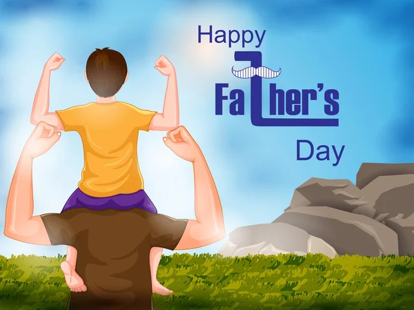Happy Fathers Day semester firande hälsningar bakgrund — Stock vektor