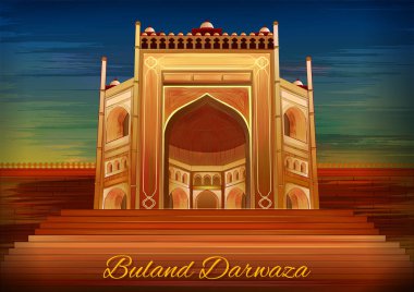 Fatehpur Sikri Agra'daki tarihi anıt Buland Darwaza, Uttar Pradesh, Hindistan