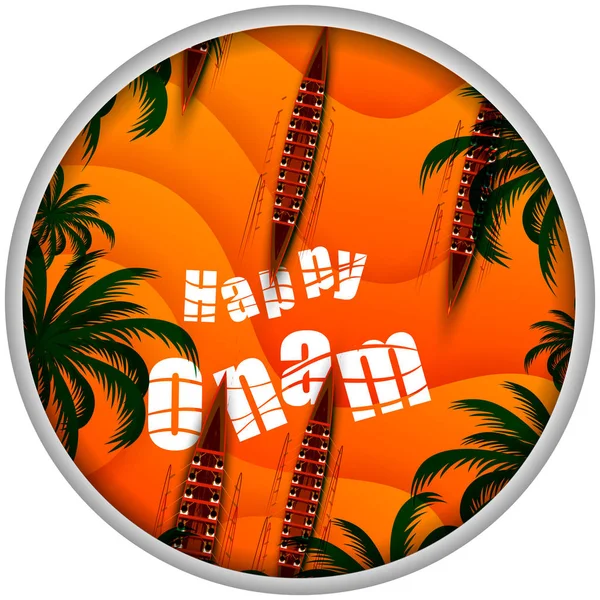 Vectorillustratie van Happy Onam Festival achtergrond van Kerala — Stockvector