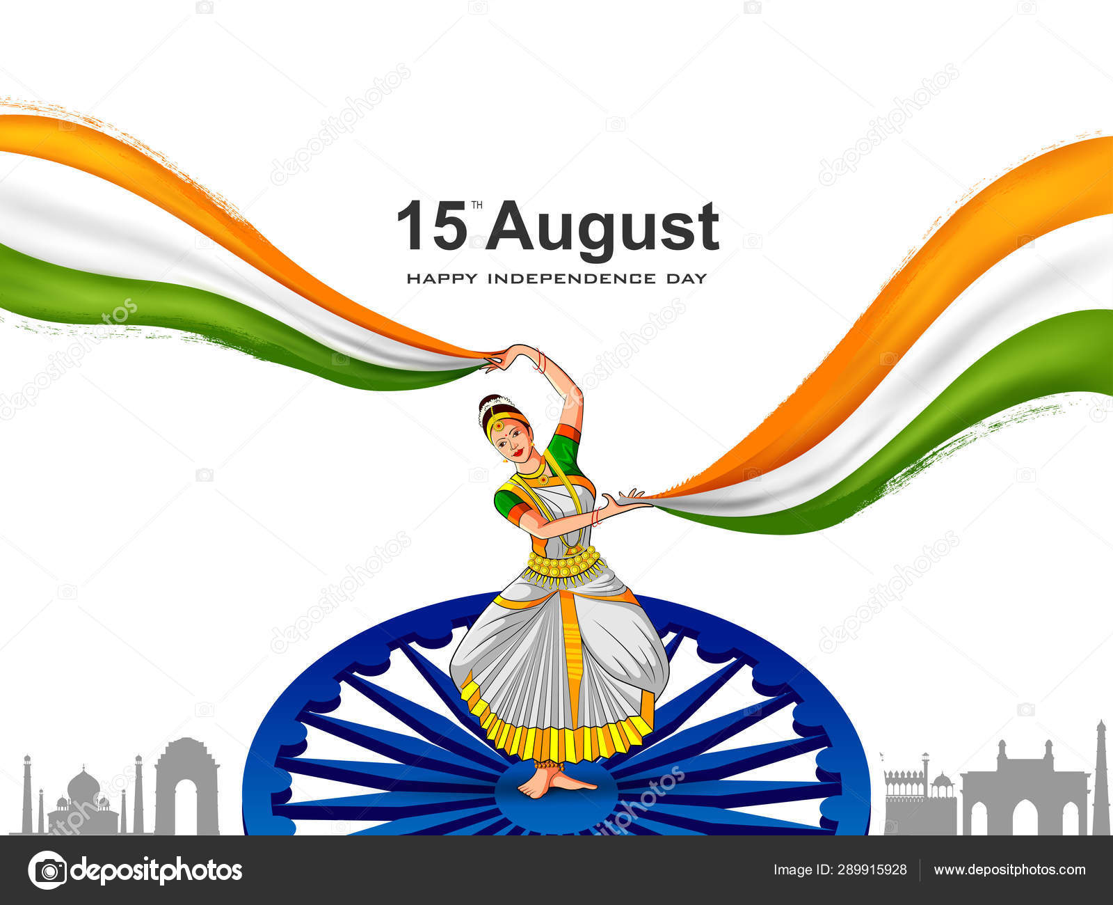 Indian tricolor background for 15th August Happy Independence Day of India  Stock Vector Image by ©stockshoppe #289915928