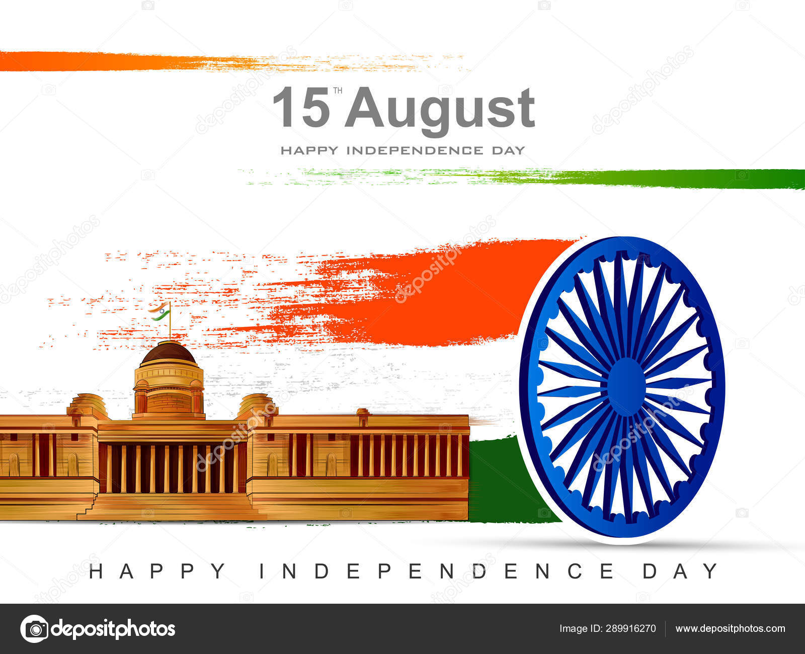 Indian tricolor background for 15th August Happy Independence Day of India  Stock Vector Image by ©stockshoppe #289916270