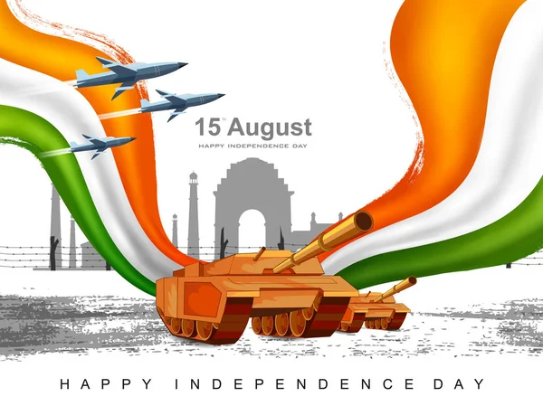 インド独立記念日8月15日｜Happy Independence Day of India — ストックベクタ