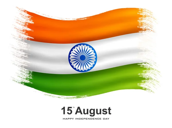 Индийский трехцветный фон для 15 августа С Днем независимости Индии — стоковый вектор